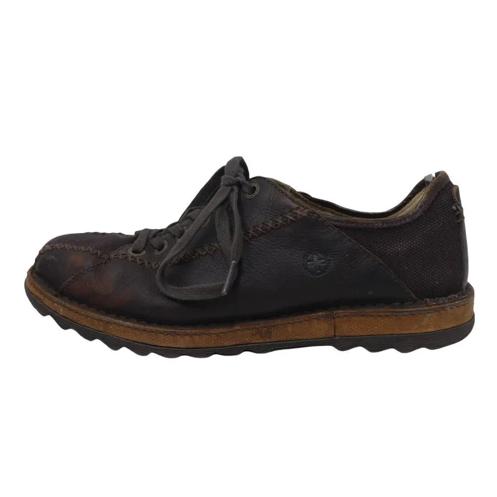 Dr.‎ Martens Oxford Shoes Mens 11 Brown Leather Canvas Comfort Lace Up